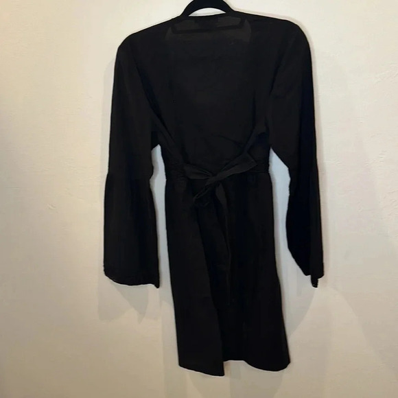 TOMMY BAHAMA SCOOP NECK DRESS WITH WASIT TIE CROCHET DETAIL ON WAIST AND SLEEVES - Picture 11 of 12